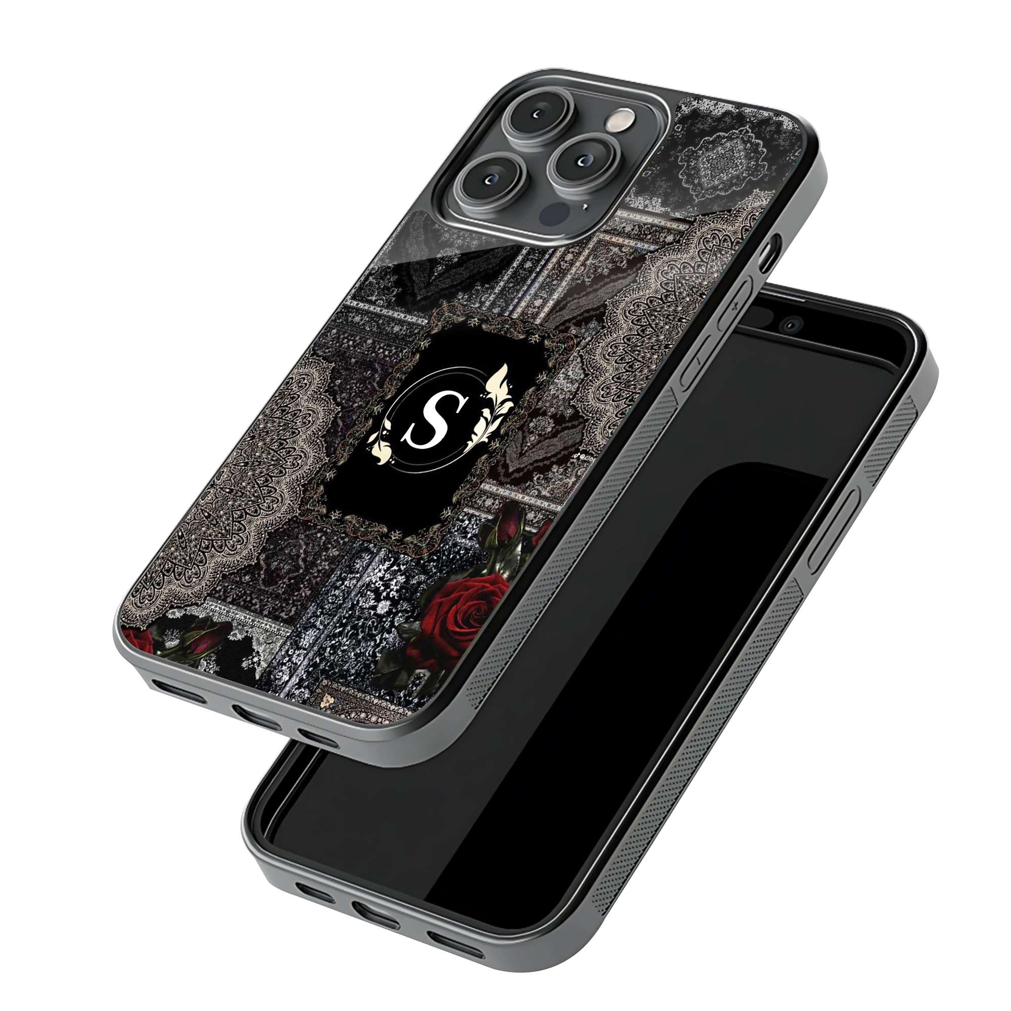 Alphabet Floral Rug Glass Name Case - Image 3