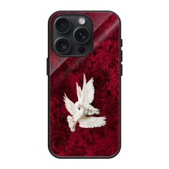 Romantic Doves Glass Case