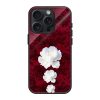 Persian White Floral Glass Case