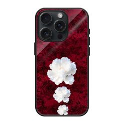 Persian White Floral Glass Case