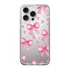 Pink Bow Heart Pattern Clear Case