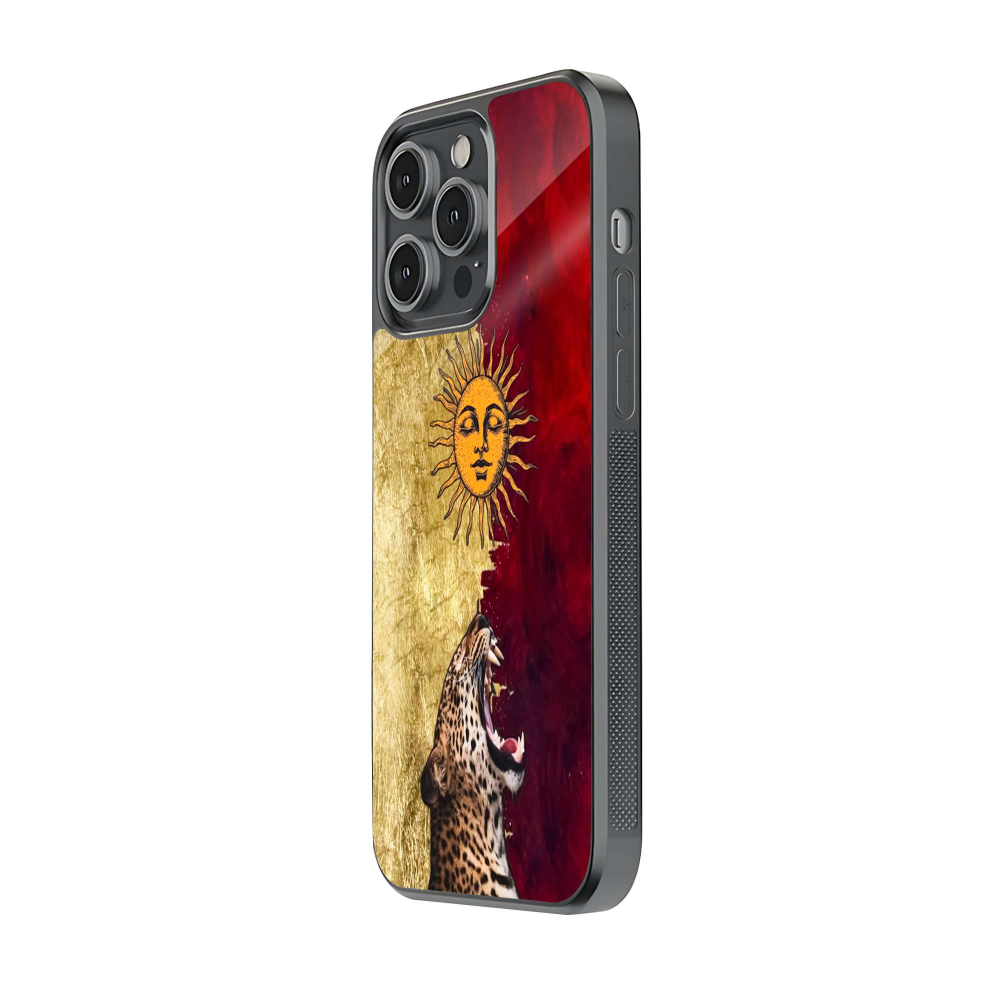 Gold Sun Leopard Glass Case - Image 2