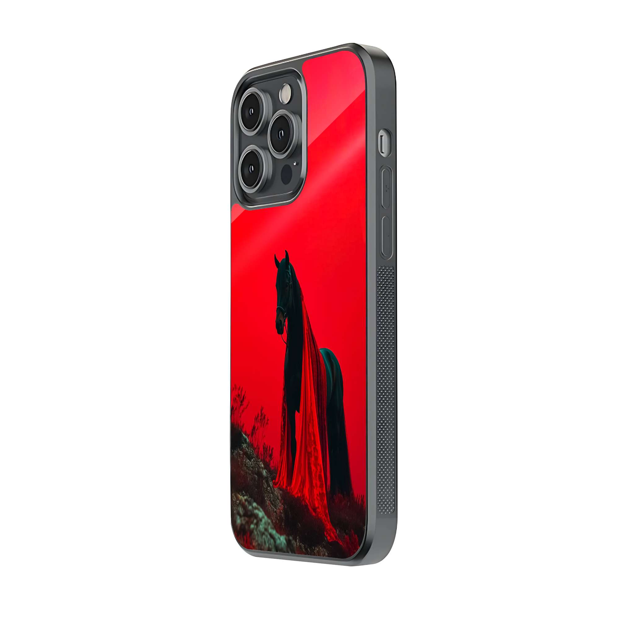 Friesian Red Horse Glass Case - Image 2