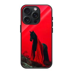 Friesian Red Horse Glass Case