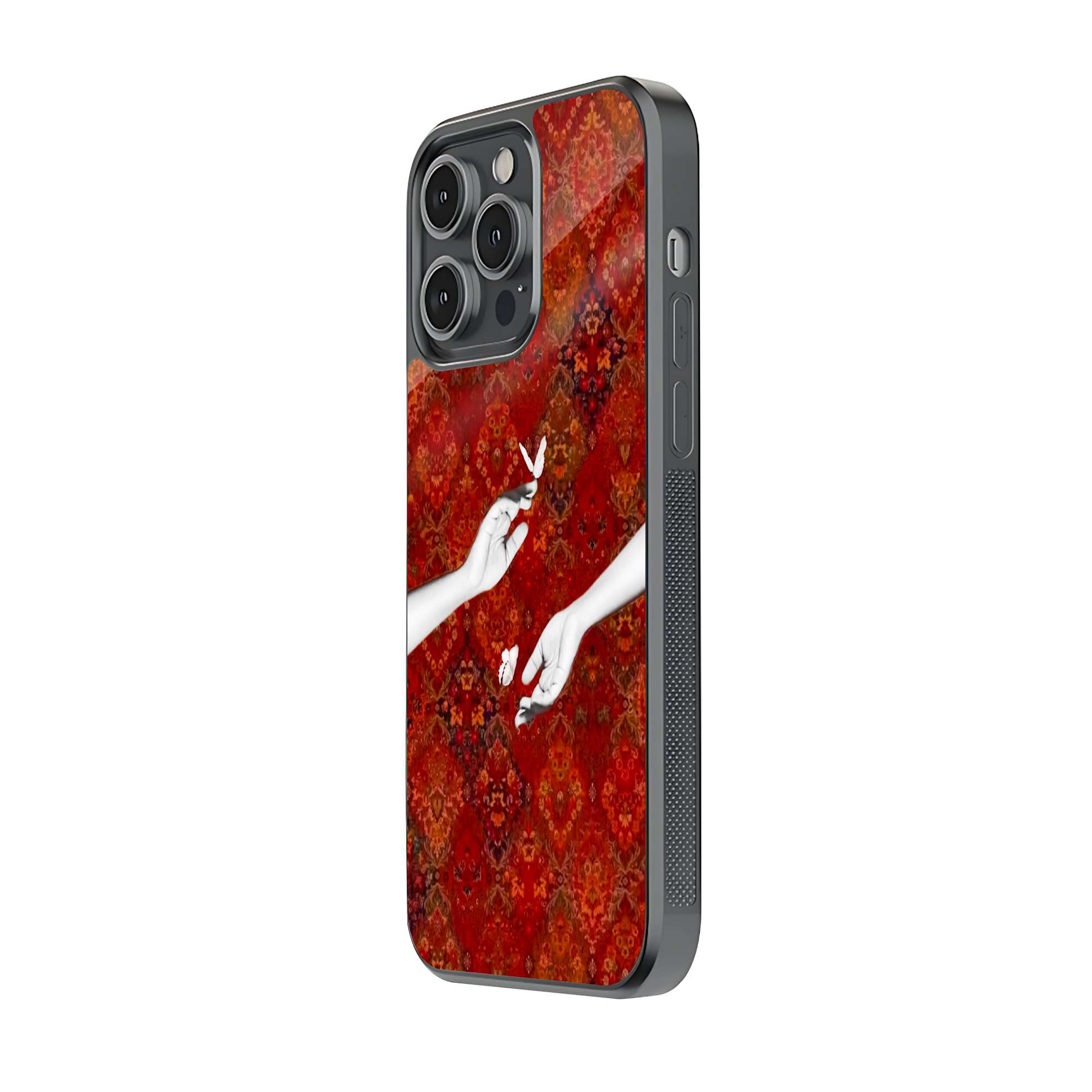 Floating Hand Butterflies Glass Case - Image 2