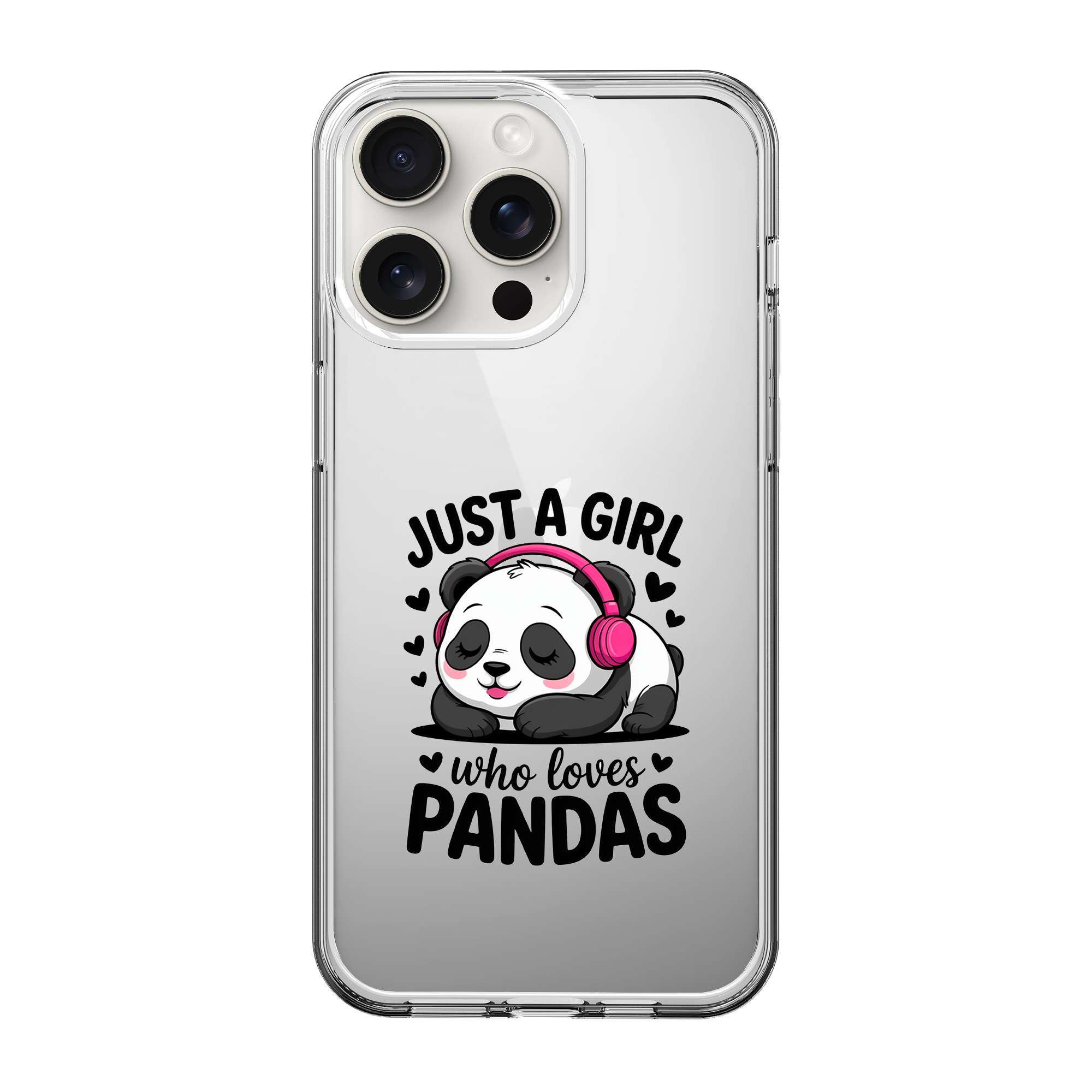 Just a Girl Panda Clear Case