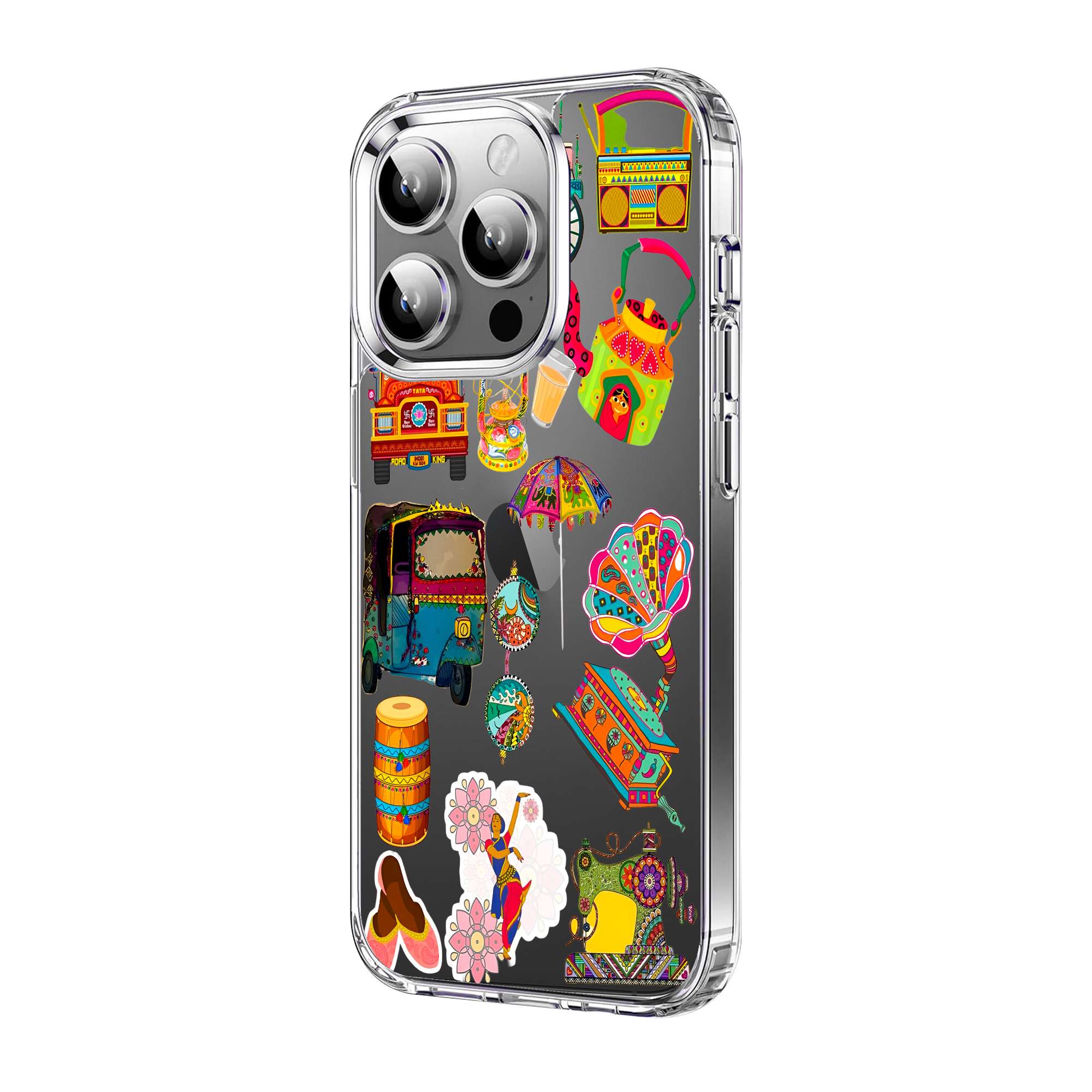 Indian Culture Stickers Clear Case - Image 3
