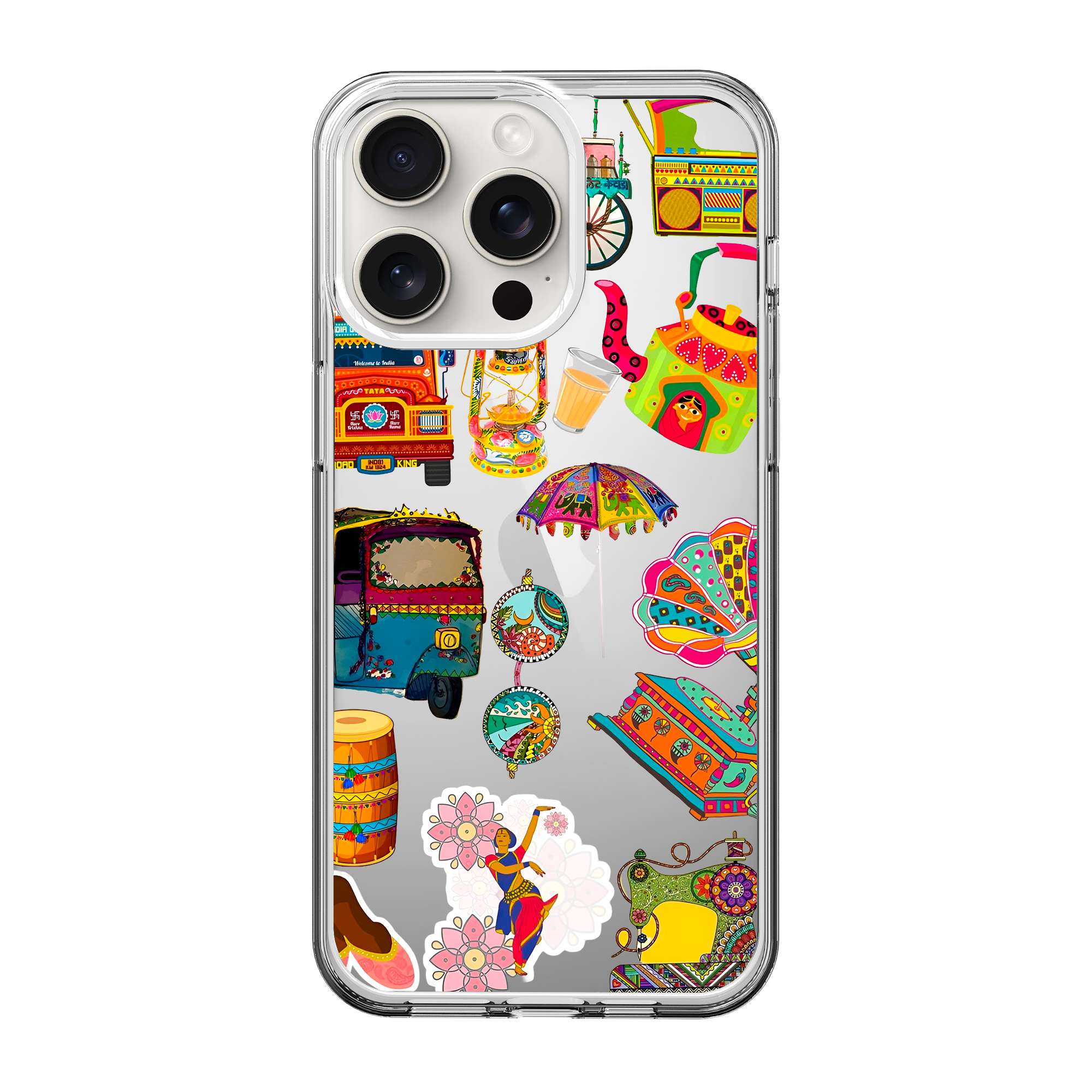 Indian Culture Stickers Clear Case