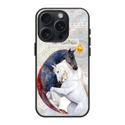 Dual Tone Horse Glass Case