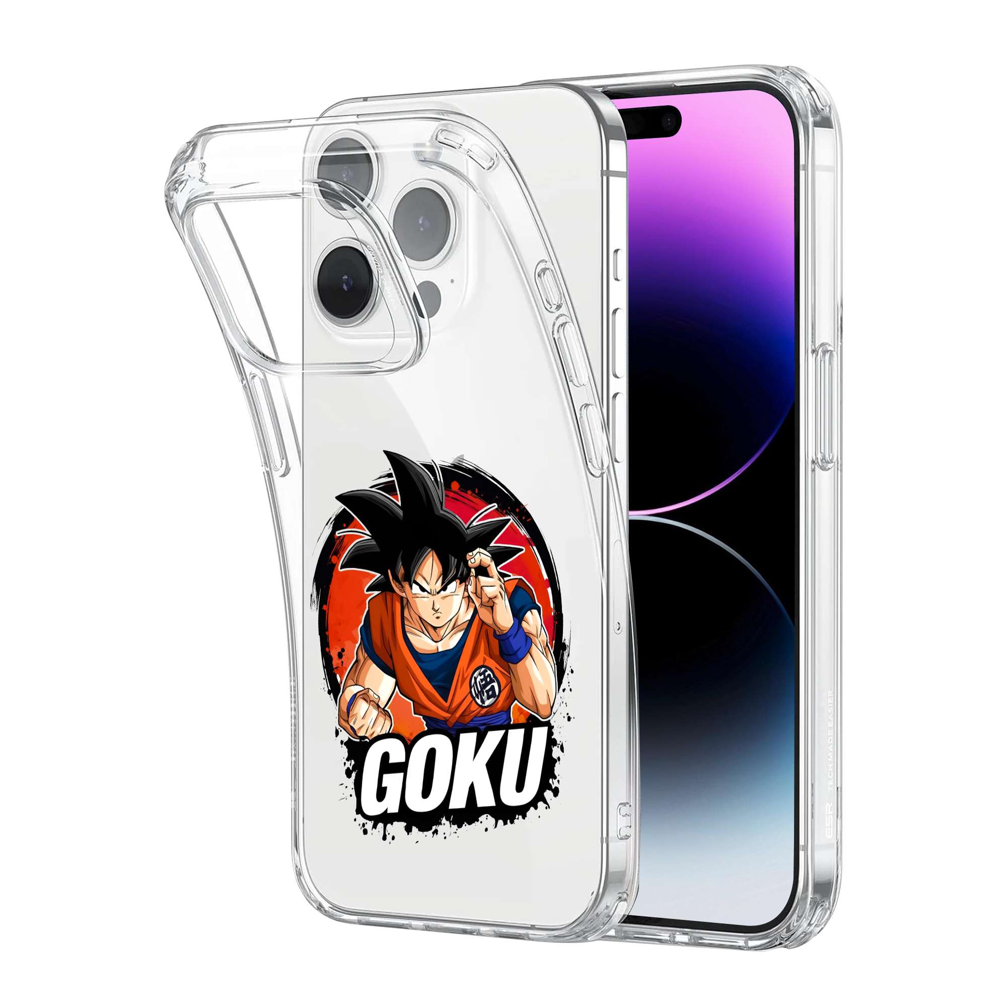 Goku Sticker Clear Case - Image 2