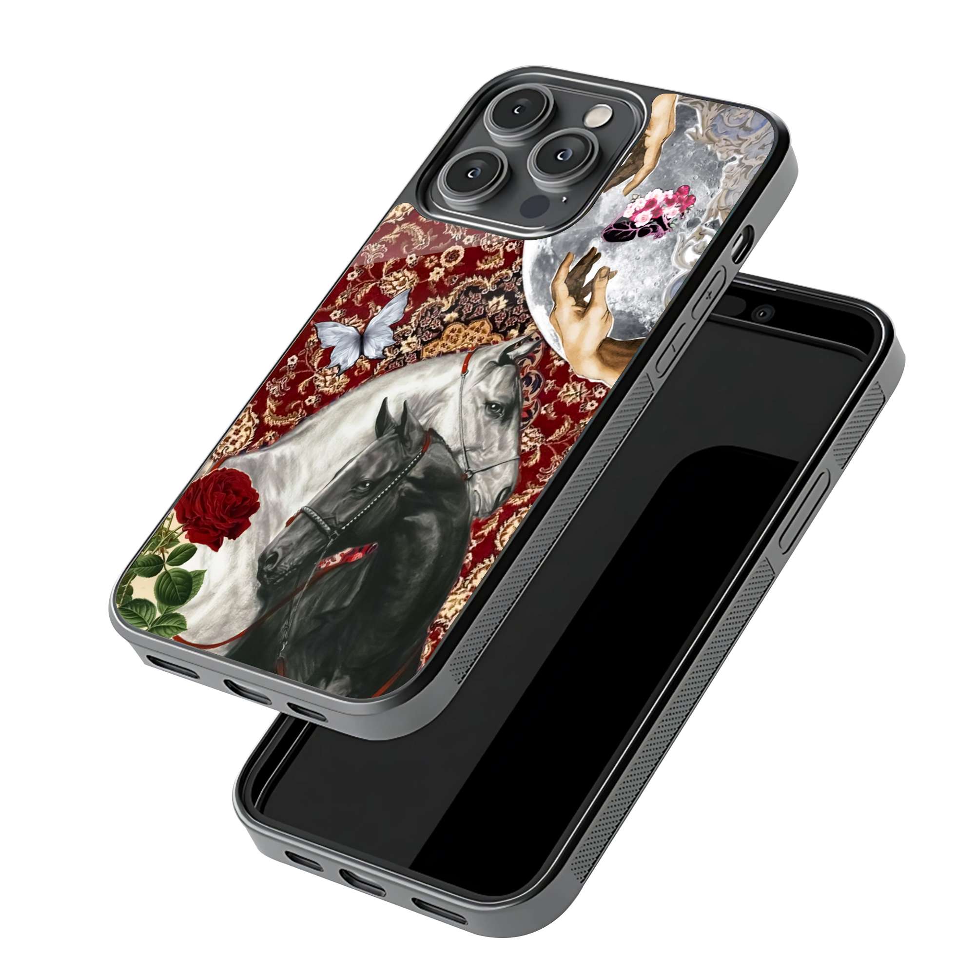 Celestial Horse Aesthetic Glass Case - Image 3