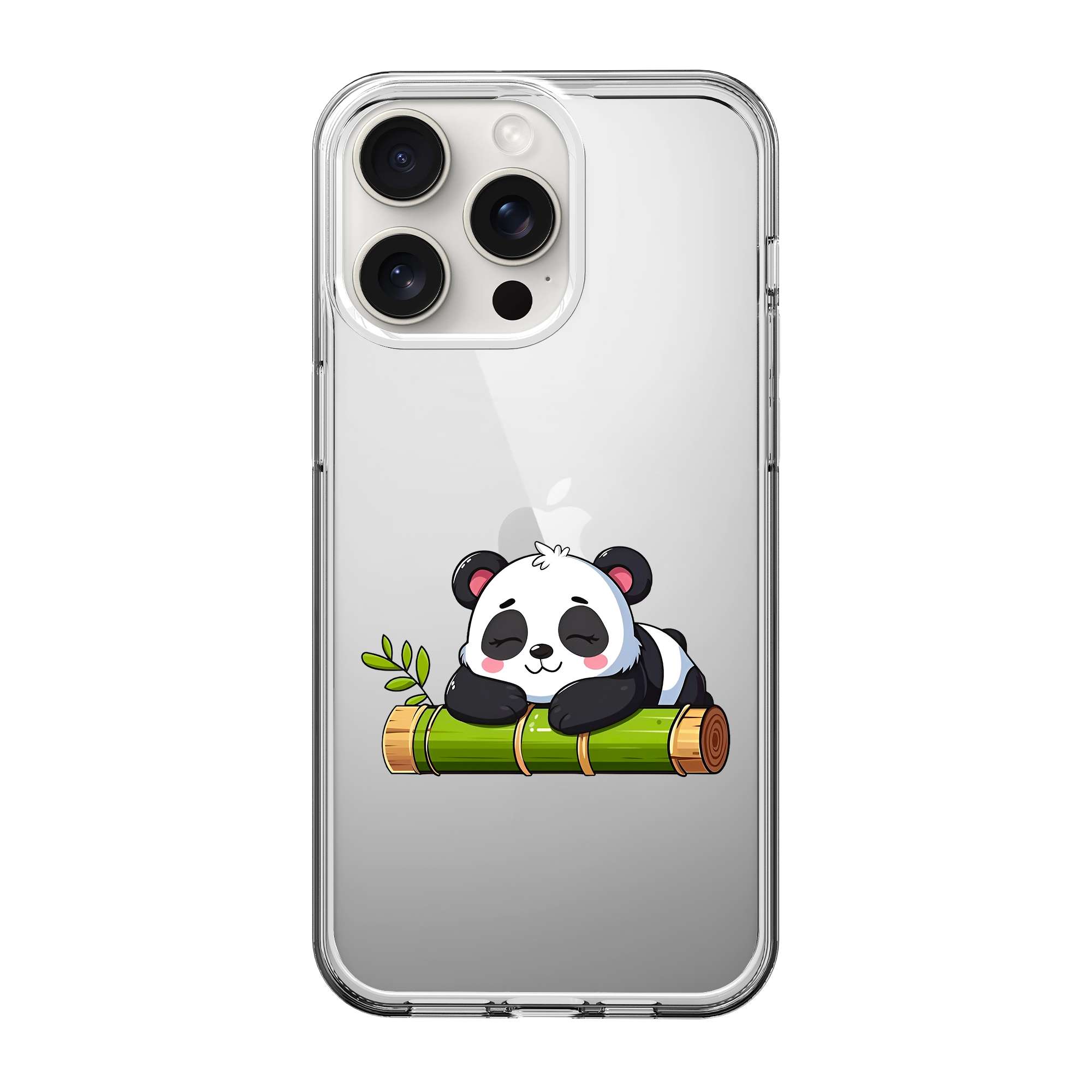 Cute Panda Clear Case