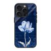 Blue Floral Motif Glass Case