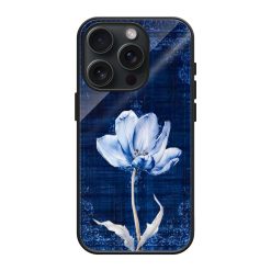 Blue Floral Motif Glass Case