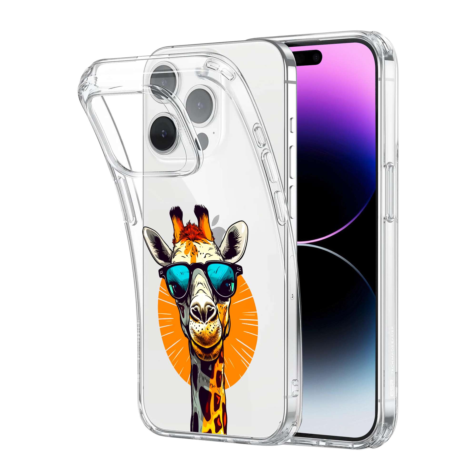 Cool Giraffe Clear Case - Image 2