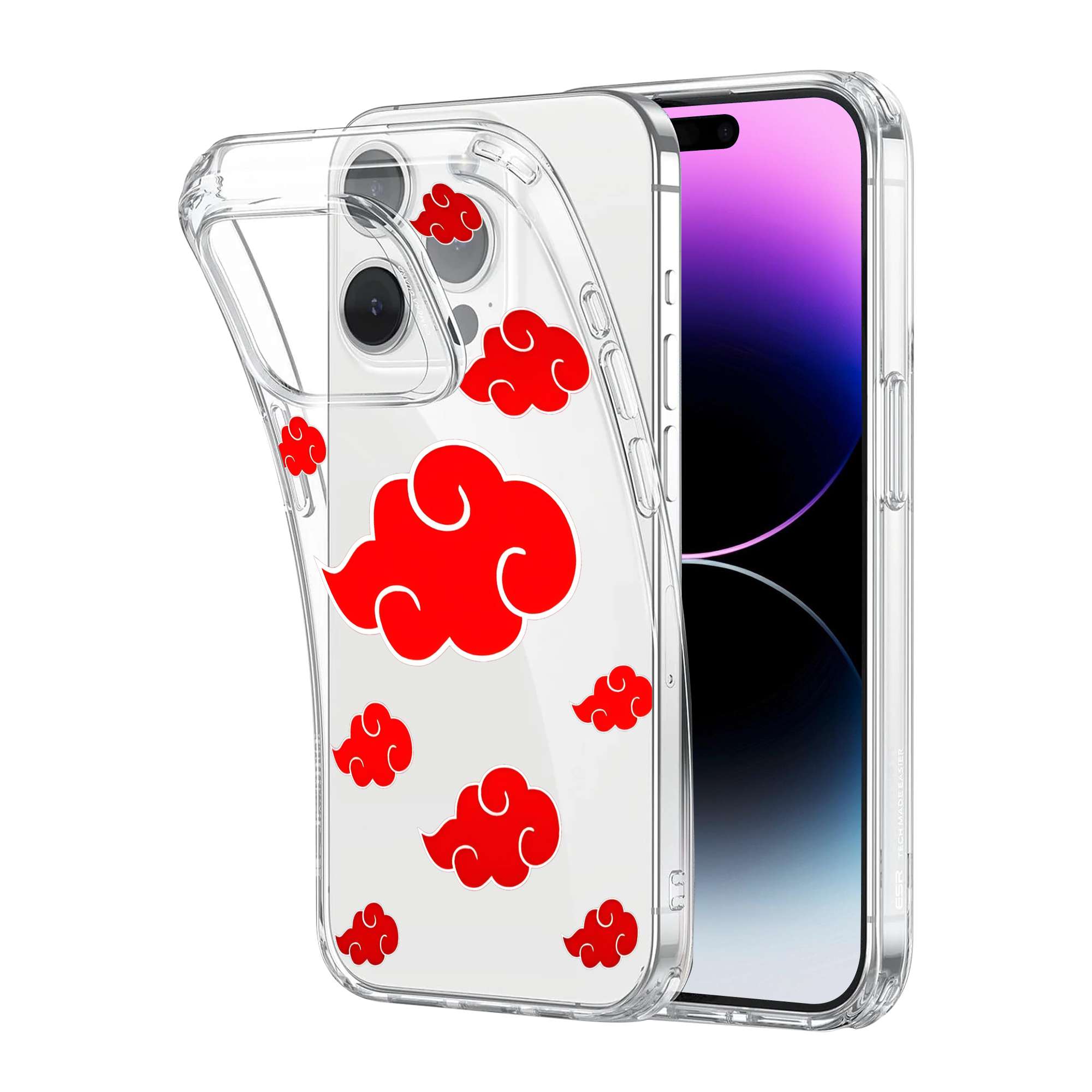 Anime Red Cloud Clear Case - Image 2