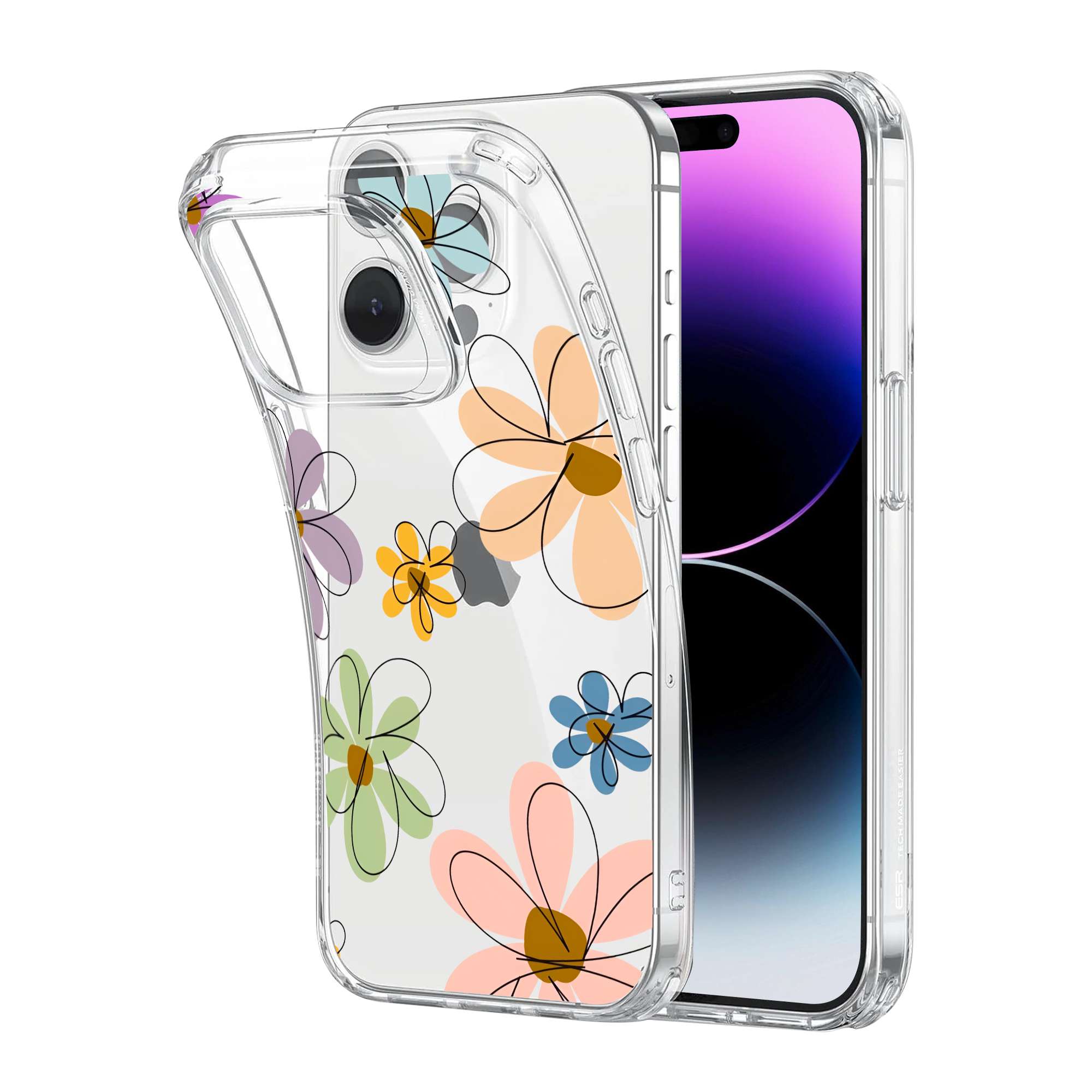 Abstract Flower Clear Case - Image 2