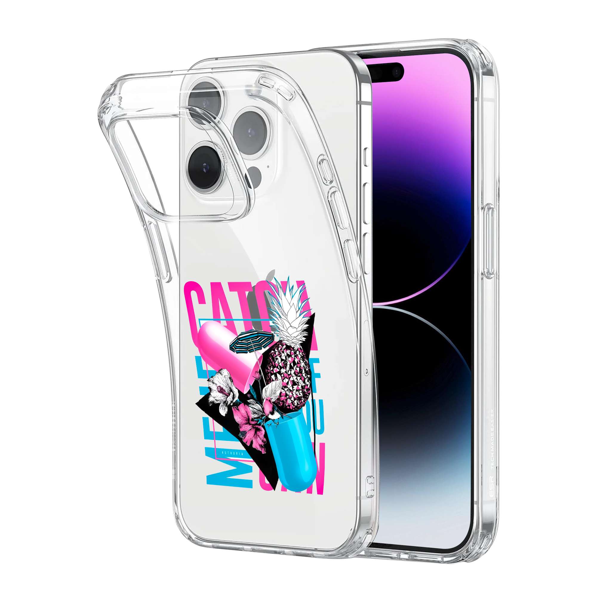 Abstract Collage Clear Case - Image 2