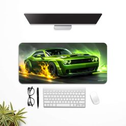 Green Dodge Desk Mat