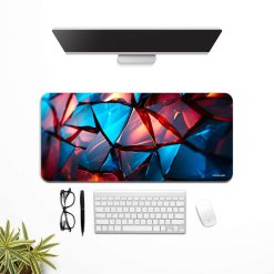 Geometric Glass Desk Mat