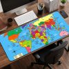 Children World Map Desk Mat