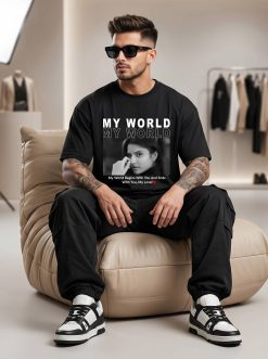 My World My Love Custom Black T-Shirt