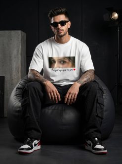 Eyes On You Custom White T-Shirt