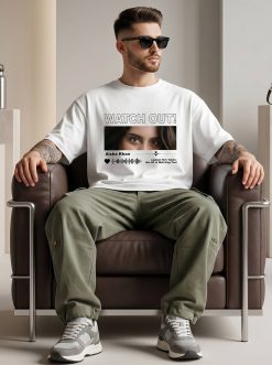 Watch Out Custom White T-Shirt
