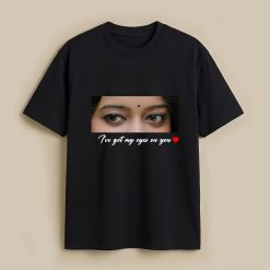 Eyes On You Custom Black T-Shirt