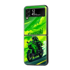 Kawasaki Ninja Samsung Z Flip Glass Case