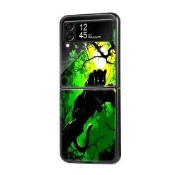 Jungle Noir Samsung Z Flip Glass Case