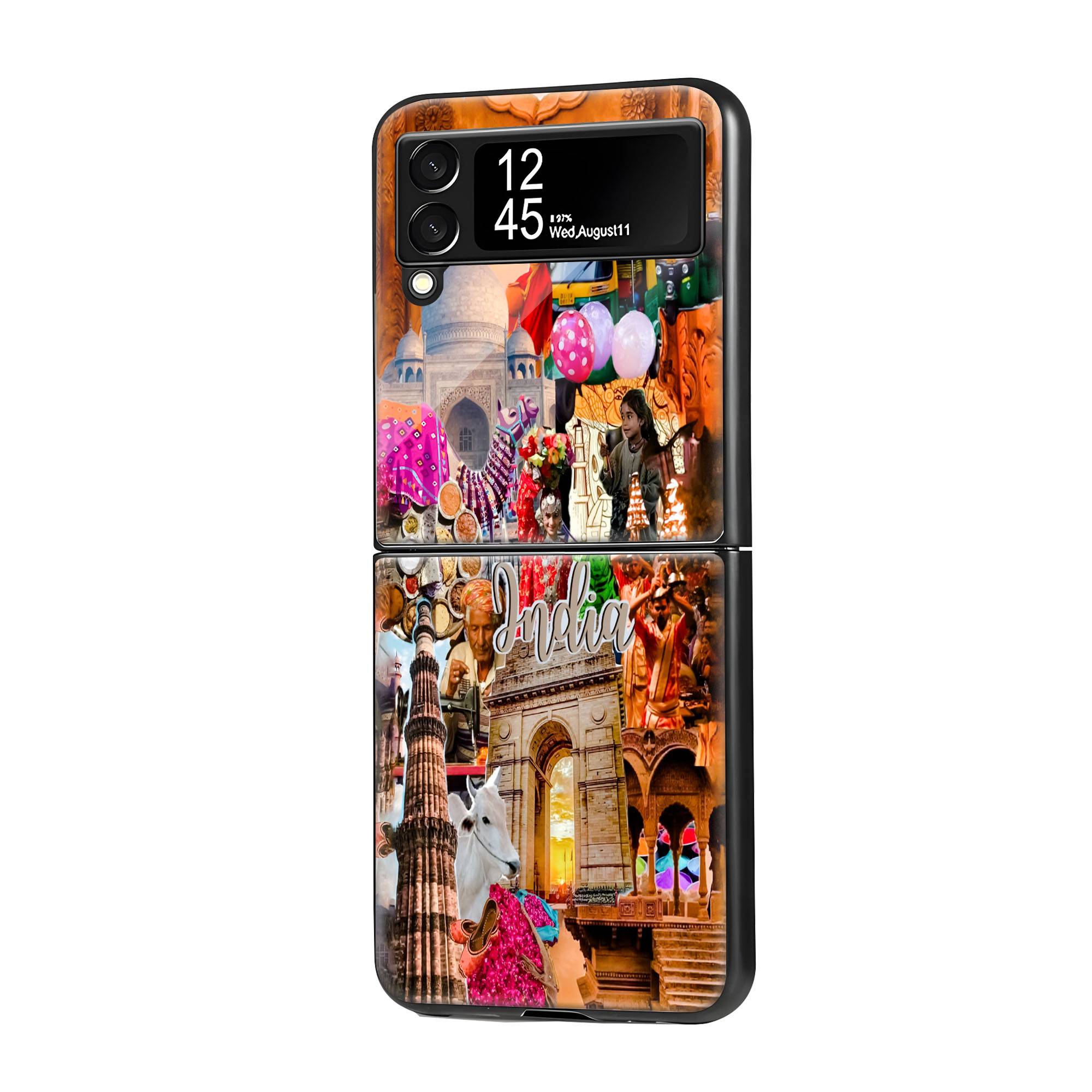 Indian Culture Samsung Z Flip Glass Case