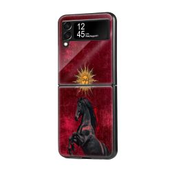 Horse Silhouette Samsung Z Flip Glass Case