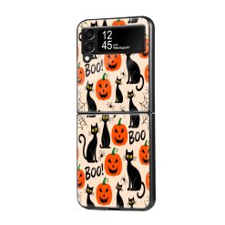 Halloween Cat Samsung Z Flip Glass Case