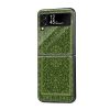 Green Persian Carpet Samsung Z Flip Glass Case