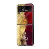 Gold Sun Leopard Samsung Z Flip Glass Case