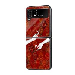 Floating Hand Butterflies Samsung Z Flip Glass Case