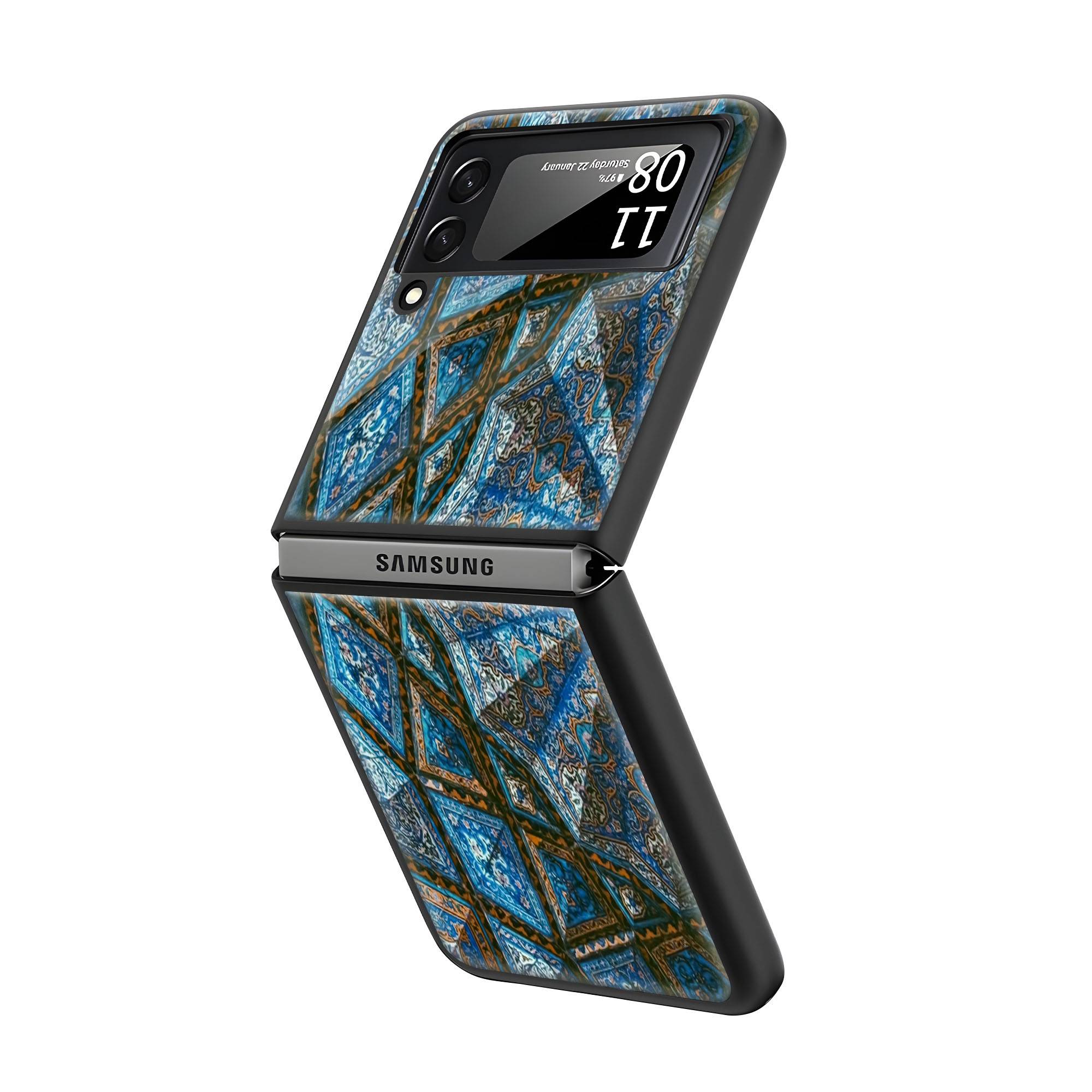 Islamic Geometric Art Samsung Z Flip Glass Case - Image 2