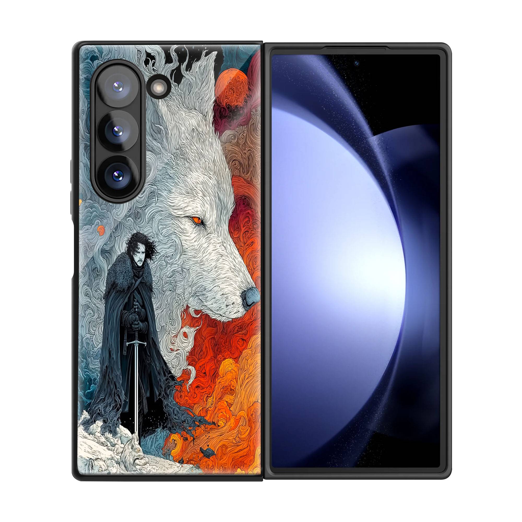 Direwolf Samsung Z Fold Glass Case - Image 3