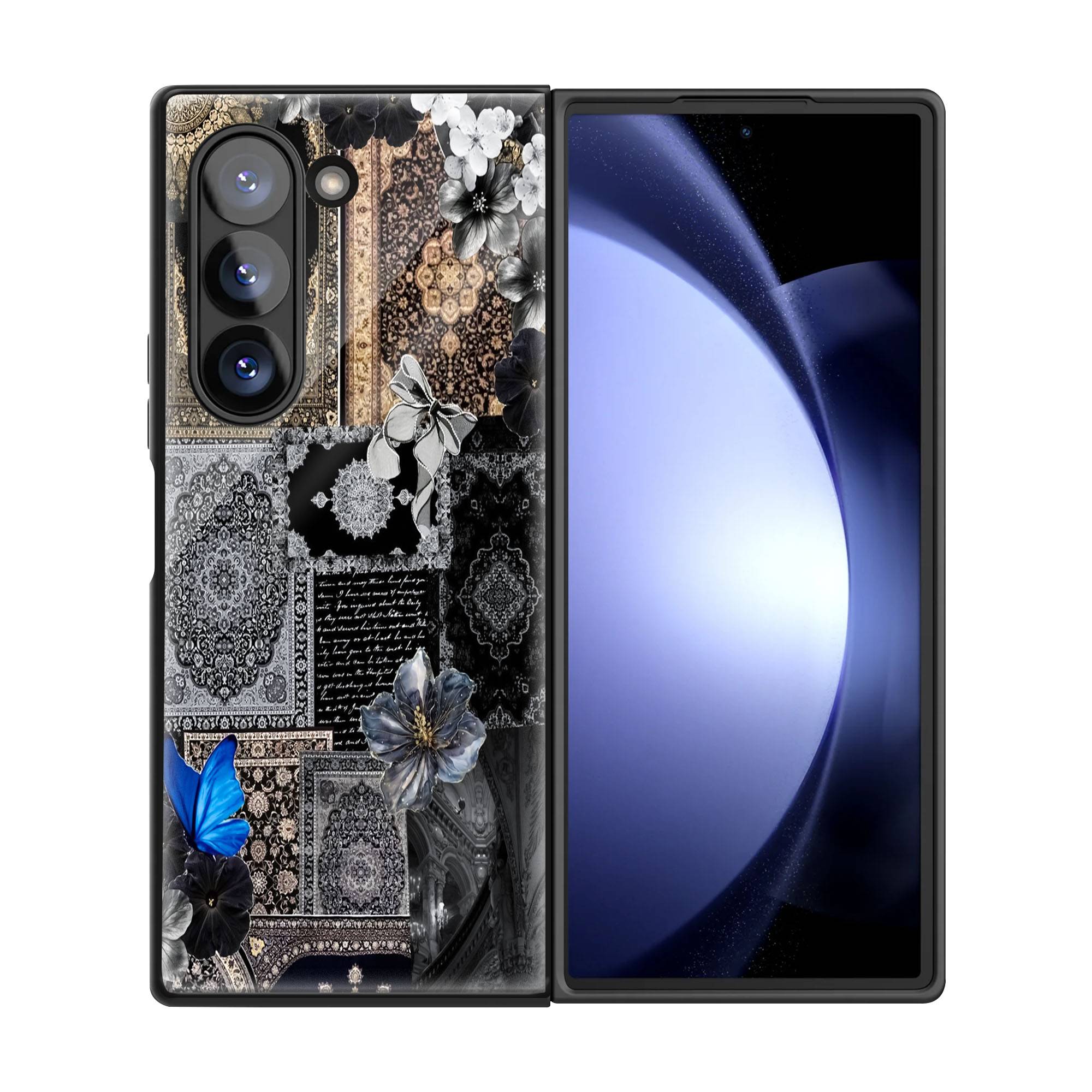 Dark Persian Noir Samsung Z Fold Glass Case - Image 3