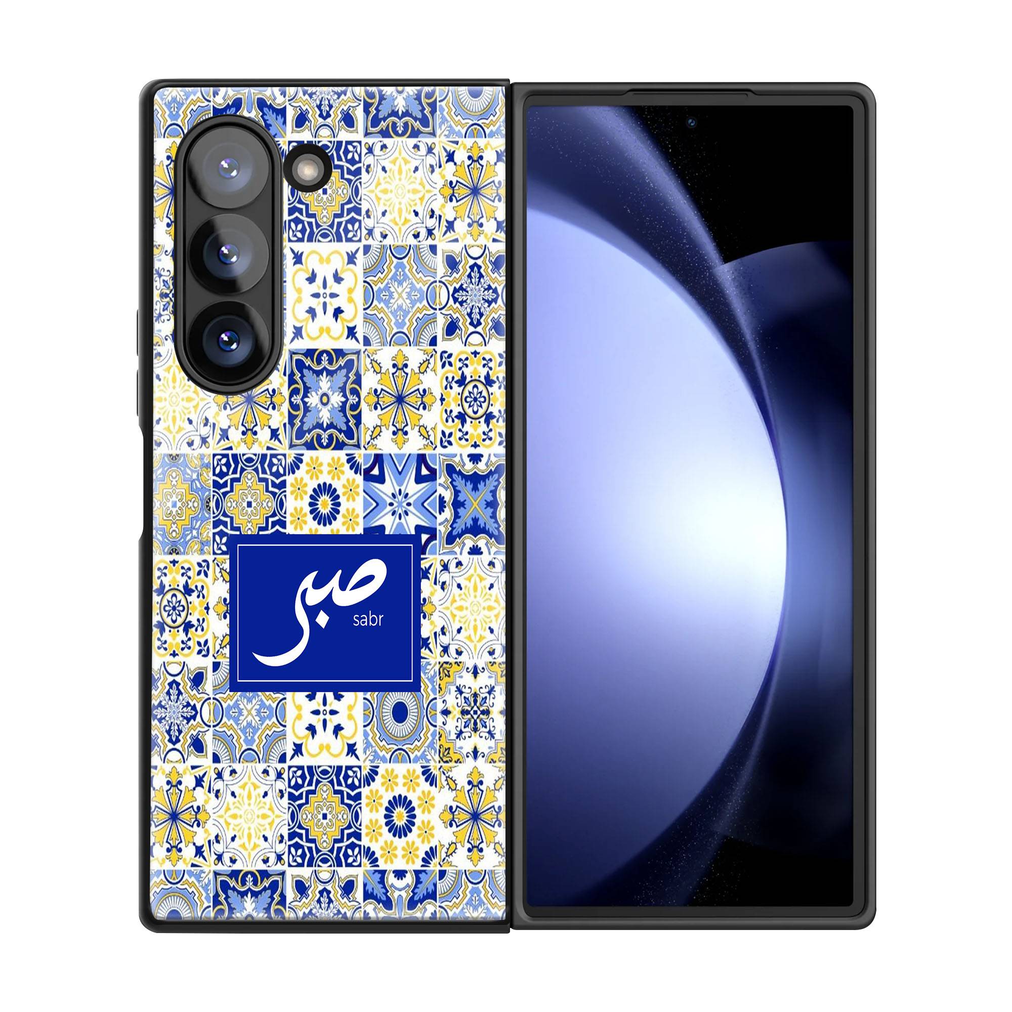 Geometric Tile Samsung Z Fold Glass Case - Image 3