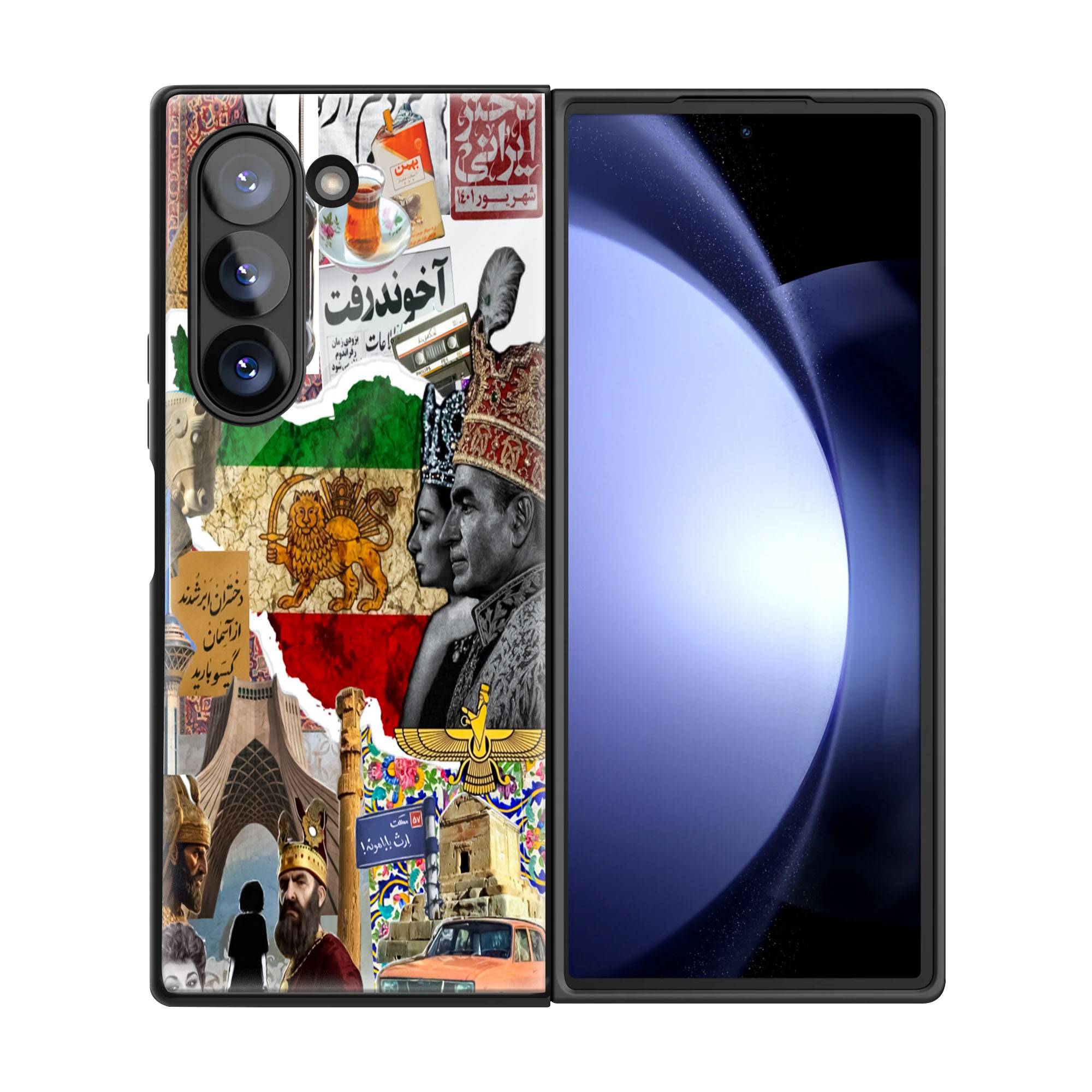 Faravahar Symbol Samsung Z Fold Glass Case - Image 3