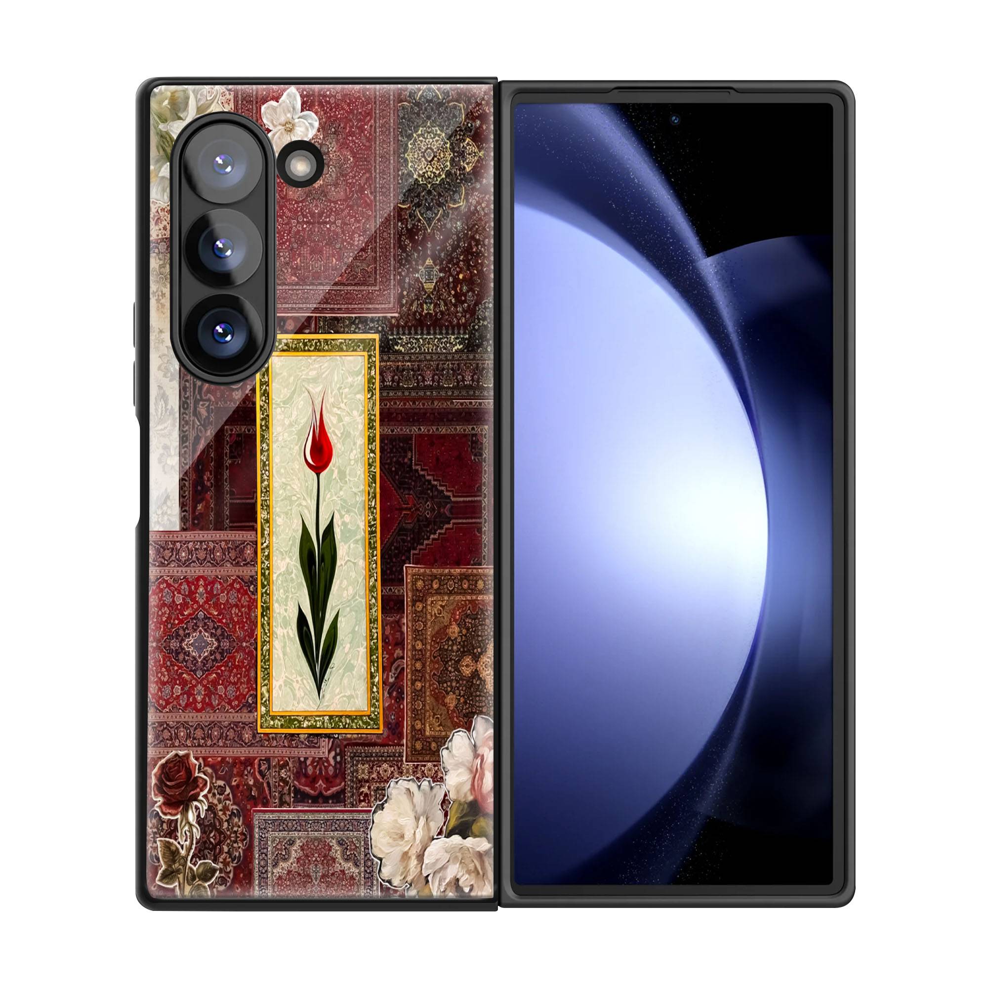 Ottoman Tulip Rug Samsung Z Fold Glass Case - Image 3