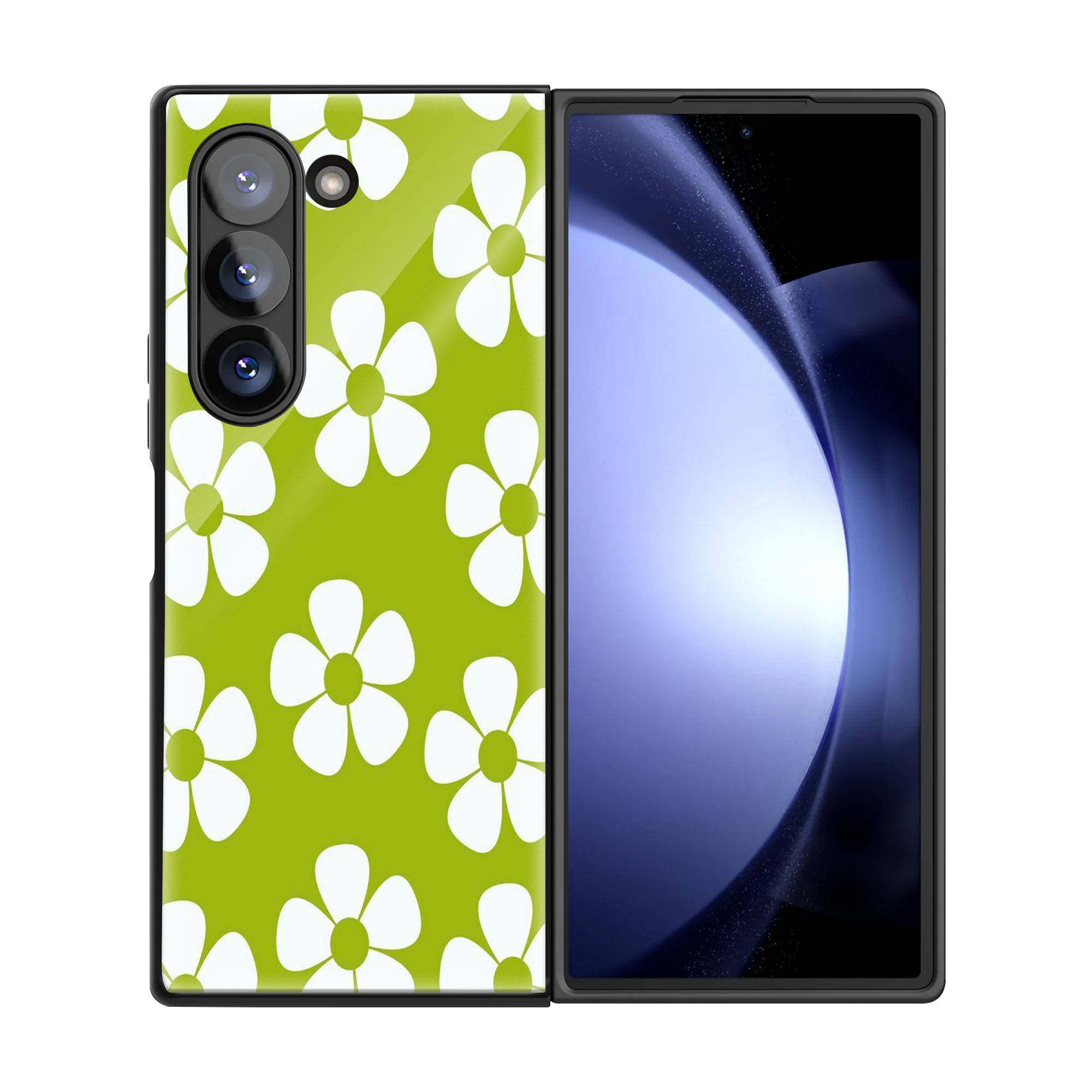 Modern Daisy Samsung Z Fold Glass Case - Image 3