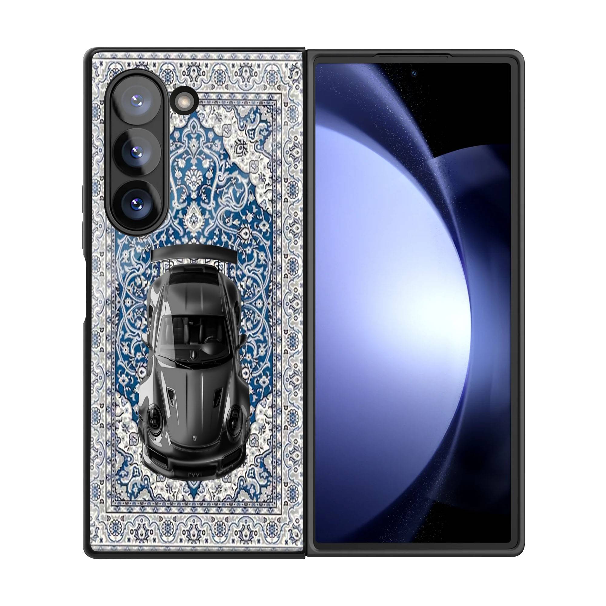 Porsche Persian Carpet Samsung Z Fold Glass Case - Image 3
