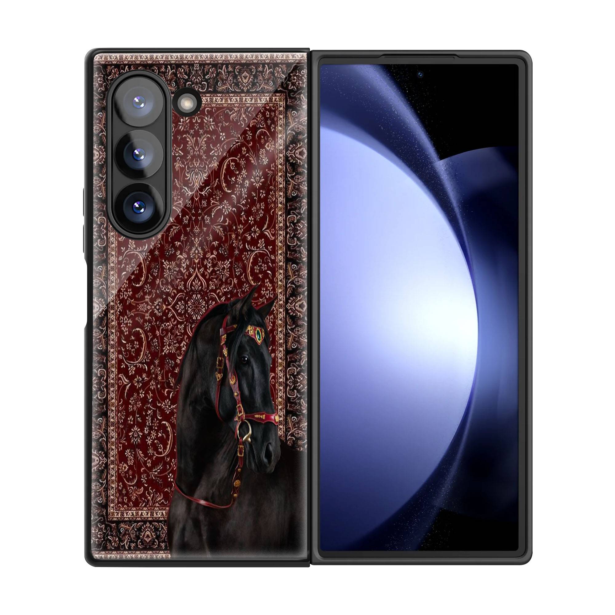 Persian Horse Rug Samsung Z Fold Glass Case - Image 3