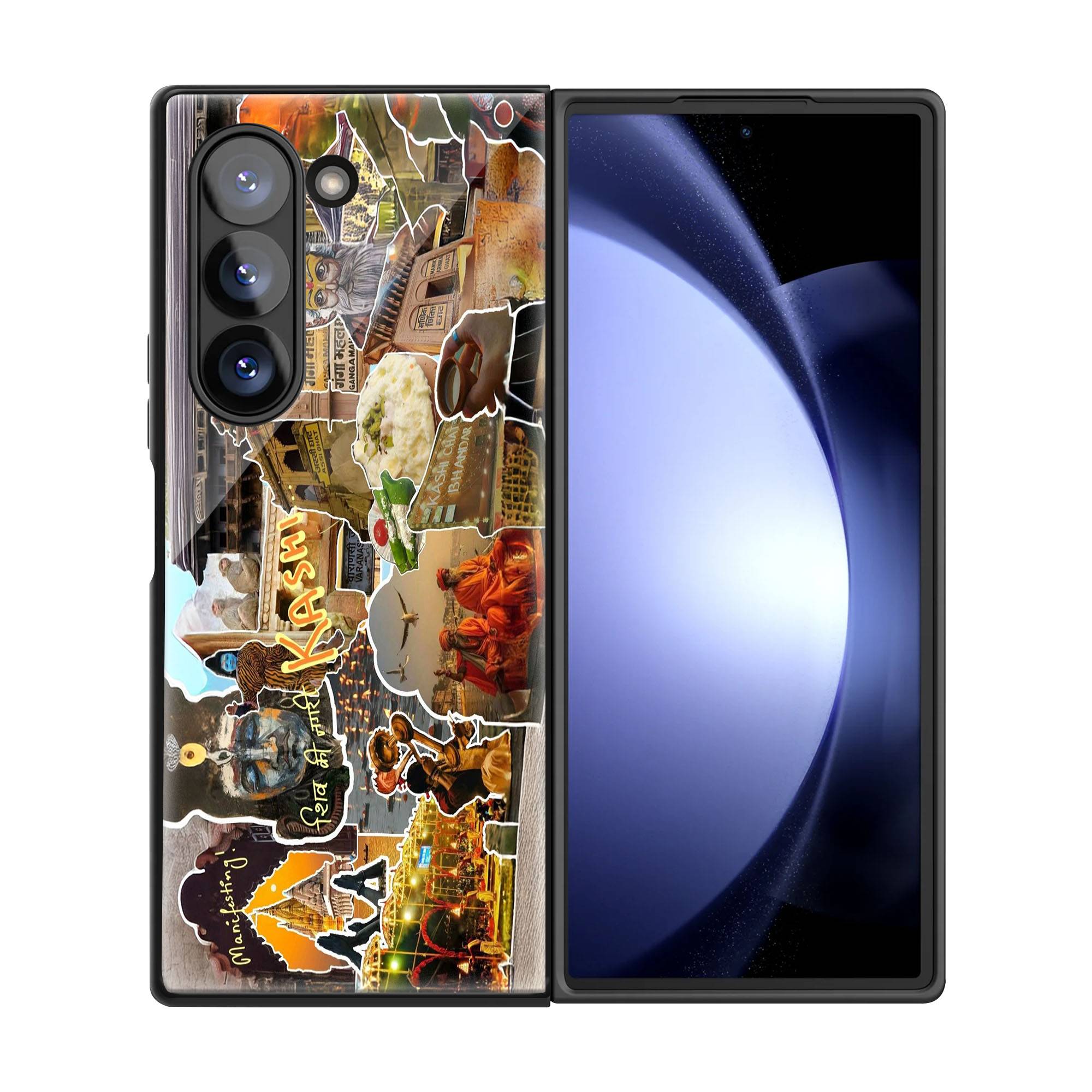 Varanasi Nagari Samsung Z Fold Glass Case - Image 3