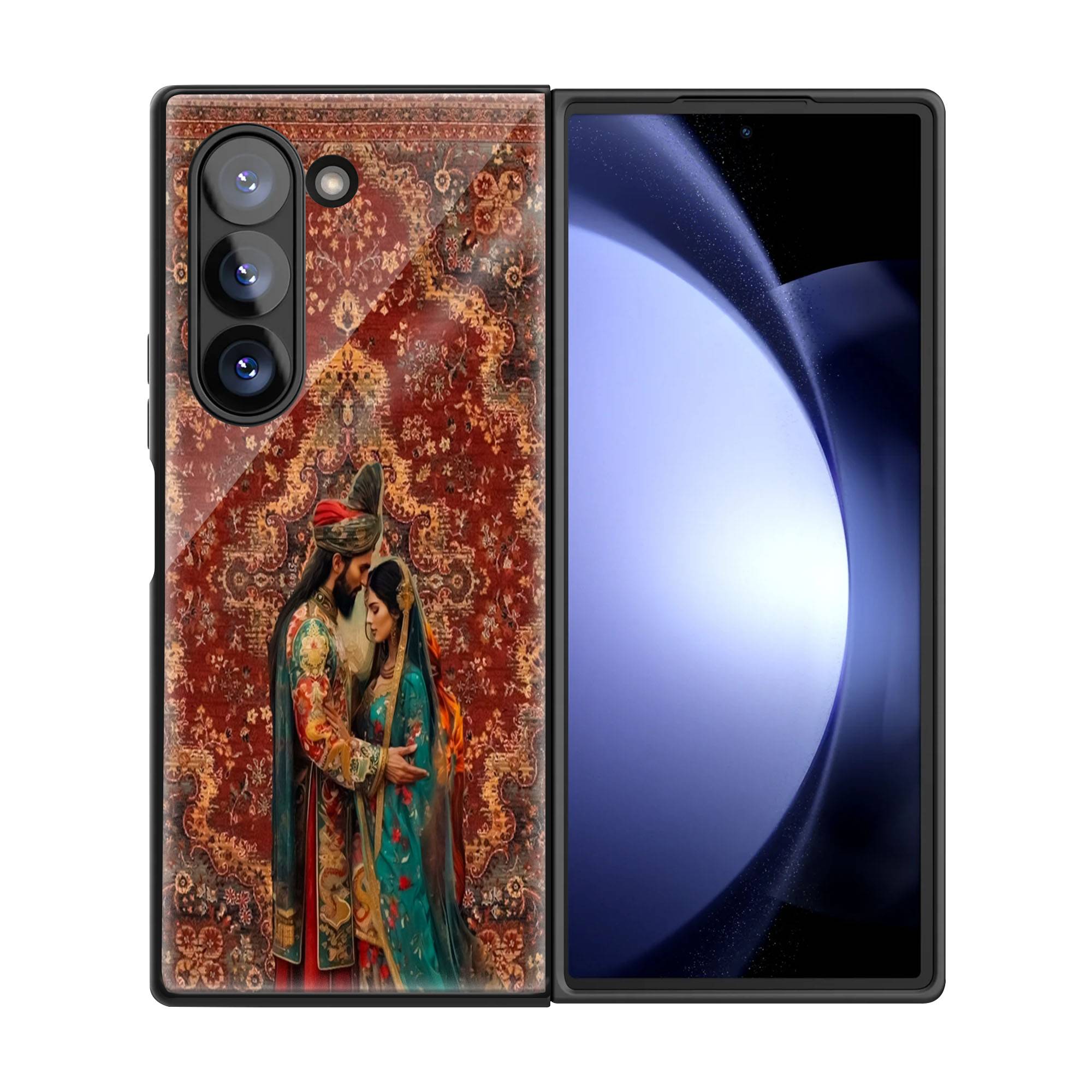 Turkish Couple Rug Samsung Z Fold Glass Case - Image 3
