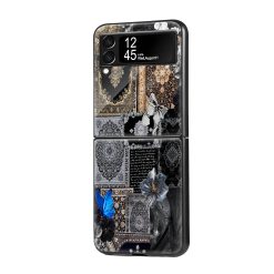 Dark Persian Noir Samsung Z Flip Glass Case