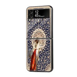Classical Horse Rug Samsung Z Flip Glass Case